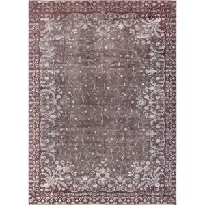 Alfombras de Lana y Seda Anudadas a Mano Aalam, Diseño Floral Rojo y Naranja para Hogar, Auto, Rectangulares, Modelo Pae-6131, Alfombra para Sala, Pasillo, Disponible - Product Image 1