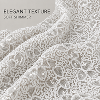 Tissu en dentelle brodée 3D florale à sequins et cordon pour robes de soirée et robes de mariée - Vente en gros