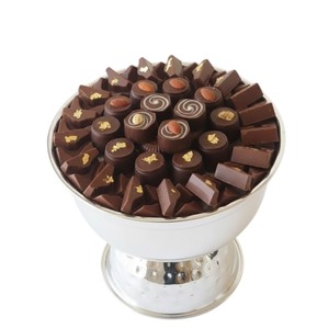 Atractivo Diseño Decorativo, Tazón Dorado para Servir Pasteles de Chocolate, para Eventos y Catering, Dulces de Alta Calidad, Suministro al por Mayor - Product Image 5