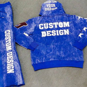 Vente en gros Sweats à capuche et joggeurs personnalisés à imprimé bouffant Ensembles d'entraînement d'hiver décontractés pour hommes avec logo OEM Survêtement de jogging pour la course à pied - Product Image 2