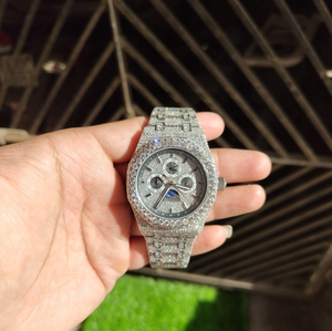 Reloj Mecánico de Acero Inoxidable con Diamantes y Cronógrafo de Lujo para Hombres, Estilo Hip Hop, Precio de Fábrica al por Mayor - Product Image 1