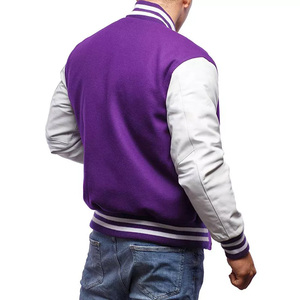 Chaqueta Bomber de Béisbol para Hombre con Cuello Alto, Bordado de Lana con Logotipo Personalizado, Invierno, Ecológica, de la Más Alta Calidad - Product Image 3