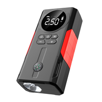 Démarreur de batterie portable professionnel 2000A Peak avec gonfleur de pneus, pack booster de batterie de voiture 6 en 1, pompe à air 150 PSI
