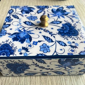 Comprar BIBLIOTECA DE DISEÑADOR Regalos y manualidades en azul y blanco Cajas de madera Letreros de pared - Product Image 4