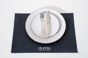 Classic Style Genuine Leather Heavy Duty Durable Smell Proof Place Mat for Restaurant <b>Table</b> Dining Decoration Non Slip Pad - Product Image 5