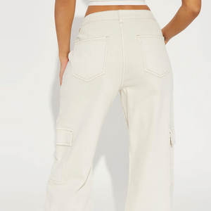 Pantalones de pierna ancha informales de cintura alta de Hip Hop Vintage para mujer, ropa de hombre con logotipo personalizado, pantalones Cargo para correr para mujer - Product Image 6