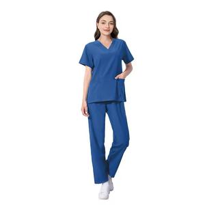 Women's Woven Fabric Nurse <b>Scrub</b> Uniform Top Medical <b>Scrubs</b> for Hospital Use with OEM Service - Product Image 2