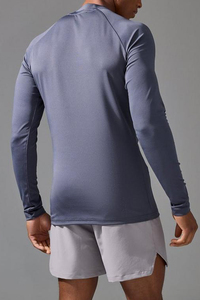 T-shirt athlétique d'été à manches longues pour hommes, à séchage rapide et compression, 100% polyester - Product Image 6