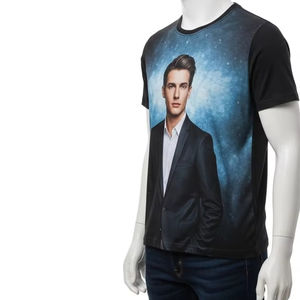 Men's O-Neck Printed T-Shirts Soft Polyester Fabric Digital Print Casual Wear Breathable Daily Fashion Custom Clothing <b>Braid</b> - Product Image 1