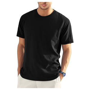 T-shirt pour homme, design à col rond, manches courtes, tissu tricoté respirant, logo personnalisé et impression, t-shirt pour homme - Product Image 4