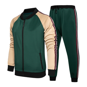 Survêtement à capuche 100% coton pour homme, ensemble de jogging avec veste et pantalon de survêtement, ensemble de deux pièces - Product Image 2