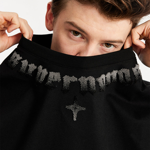 T-shirt pour homme STREETLAB, dégradé, broderie brosse à dents, col rond, manches courtes, style streetwear, jersey de coton 240G - Product Image 3