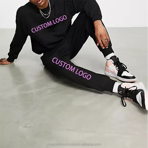 Nouveau design de streetwear à la mode, sweat à capuche zippé avec logo personnalisé, pantalon de survêtement à poches multiples, ensemble deux pièces - Product Image 6