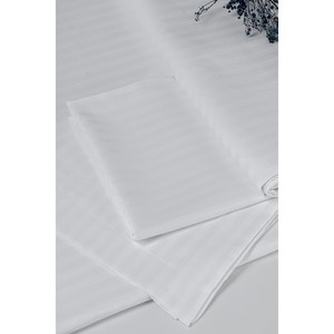 Varol Lot de 2 taies d'oreiller de luxe Zeus en satin de coton avec motif rayé tissé, forme rectangulaire 50x70 - Product Image 2