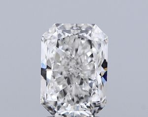 Luxury Emerald Cut Lab Grown Diamond 14K Gold Plated White Gold Pendant with IGI Certificate VS1 Clarity Color G 4.36g - Product Image 1