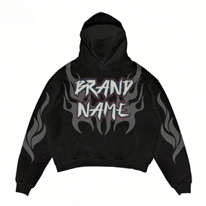 Sweat à Capuche Uni Épais Baggy Vente en Gros de Qualité Supérieure Poids Lourd Unisexe Polyester/Coton Blanc Hommes Surdimensionné Été Grande Taille Thermique - Product Image 4