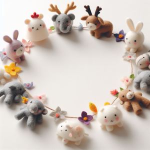 Whimsical <b>Felt</b> Animal <b>Garland</b>: Handmade Safari and Zoo Creatures String for Nursery and Kids' Room Decor, Customizable - Product Image 4