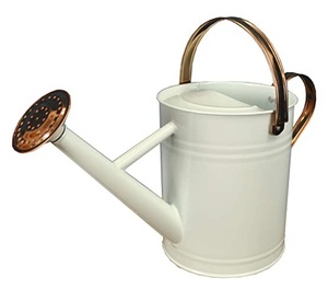 Arrosoir enduit de poudre verte de qualité supérieure Design rond galvanisé en métal idéal pour le jardinage intérieur et extérieur - Product Image 2