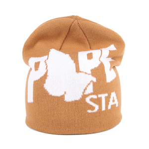 Gorro de Jacquard de punto holgado Unisex de alta calidad, gorro de invierno con logotipo personalizado para hombres, accesorio de viaje elegante - Product Image 2