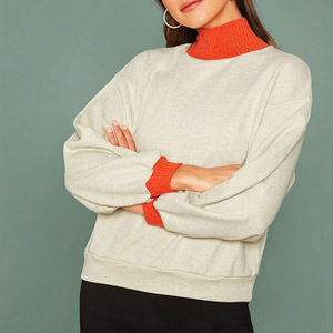 <b>Women's</b> Custom Logo Anti-Pilling Pullover Hoodie Casual Workout <b>Turtleneck</b> Sweatshirt <b>Tops</b> Mock Neck Collar Breathable Winter - Product Image 6