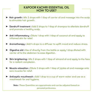 Aceite Esencial Puro de Jengibre Kapoor Kachri 100% para Hidratar, Aclarar, Reafirmar y Mejorar el Busto - Product Image 4