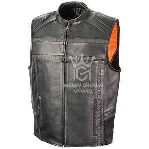 Chaleco de Motociclista de Lona y Cuero de Primera Calidad, Nuevo, a la Moda, Servicio OEM, Colores Personalizados, Impermeable y Transpirable, para Trajes - Product Image 4