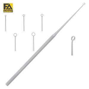 BUCK EAR CURETTE Curvo y afilado Recto Acero inoxidable Suministro directo de fábrica Cureta de oreja - Product Image 1