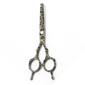 Tijera para adelgazar el cabello de alta calidad de 5,5 \ "Tijeras de belleza con punta de hoja afilada con reposapiés ajustable - Product Image 4