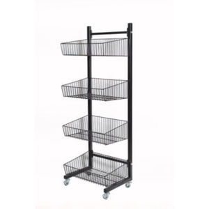 Panier en fil métallique personnalisé, forme ronde, finition noire, pour le rangement à la maison et en cuisine, panier pour les courses et les aliments - Product Image 6