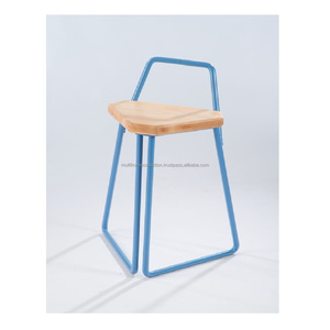 Taburete de Bar de hierro, muebles de acento Simple, taburete de Metal organizador para mostrador, taburete de Metal con Base geométrica para Bar, hoteles - Product Image 6