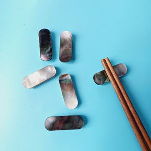 การออกแบบที่กำหนดเองสีดำแม่ของมุกเปลือกหอยเปลือกหอยวางอยู่ที่วางหมอนยืนจากเวียดนามที่มีคุณภาพสูง - Product Image 2