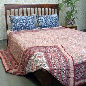 Colcha acolchada tamaño Queen de la mejor calidad 100% algodón orgánico bloque de mano impreso precio barato venta - Product Image 4