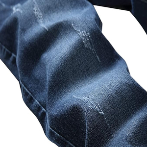 Breathable Straight Man Jean Pants Slim Fit Highest Quality Custom Logo Design Denim Pants With Pockets - Product Image 3