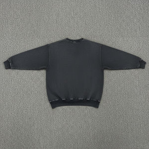 Sweat-shirt à capuche de haute qualité pour homme, style streetwear, délavé à l'acide, logo imprimé DTF personnalisé, poids lourd, épaules tombantes - Product Image 2
