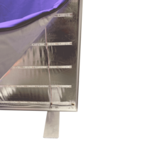 Boîte lumineuse LED SEG de table D40F, support de bannière en tissu portable avec graphismes imprimés sur mesure et cadre pliable pour événements