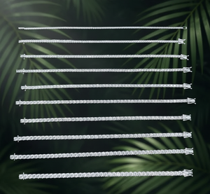 Bracelet de tennis en or massif 10K 14K 3mm 4mm 5mm 6mm Bracelet de tennis en diamant cultivé en laboratoire avec pour hommes femmes - Product Image 2