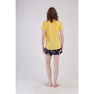 Conjunto de Top y Pantalón Corto Ovalado KADIN P.SUPREM O YAKA KISA KOL ETEGI - SARI - SARI - Product Image 5