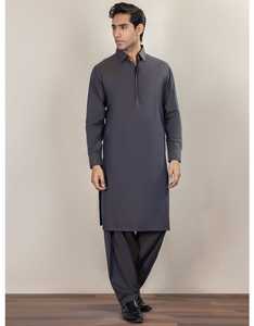 Traje Shalwar Kameez Casual de Manga Larga para Hombre, Fabricación Profesional, Conjunto de 2 Piezas con Botones, Ropa de Estilo Tradicional - Product Image 4