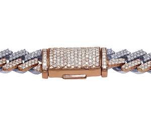 Nuevo diseño Moissanite corte redondo diamante cadena cubana collar hielo fuera fino cubano enlace cadena joyería - Product Image 5