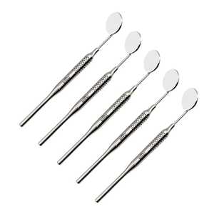 Miroir buccal dentaire Oral Miroir grossissant avion simple Miroir dentaire de forme ovale à douille conique Examen dentaire - Product Image 1