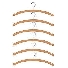 TOUCH HECHO A MANO MEJOR Estilo de boutique de alta calidad Percha de madera de loto de grado con muescas con percha de traje de barra - Product Image 6