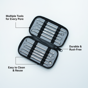 Outil extracteur de points noirs et de boutons Glee Impex |   Traitement professionnel de l'acné et éliminateur de imperfections en acier inoxydable - Product Image 3
