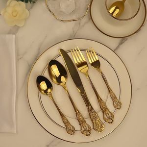 Service de couverts en laiton de qualité supérieure avec poignée florale et de qualité supérieure idéal pour le mariage et les restaurants ensemble de table - Product Image 1