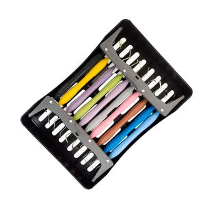 Ensemble professionnel de 10 instruments de remplissage dentaire, manche en silicone, outils de restauration composite avec plateau de stérilisation - Product Image 4