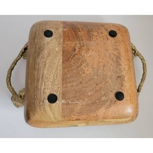 Cuenco para servir de madera y metal de estilo vintage de mediados de siglo de los años 1980 Calidad fantástica a bajo precio - Product Image 6