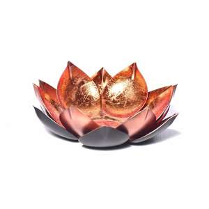 Haute qualité deux tons fer votif fleur bougeoir T lumière support décoration de la maison décoration de noël métal artisanat - Product Image 2