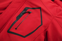 Veste de ski imperméable pour homme, logo personnalisé, vente en gros, veste de snowboard rouge avec capuche pour homme, veste de sport d'hiver, taille plus