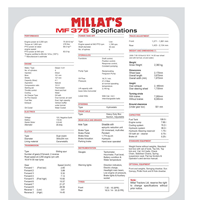 Pièces détachées pour tracteur Massey Ferguson 375, moteur diesel à faible consommation de carburant, garantie 1 an, poids 2360 kg, pour labourage profond du sol