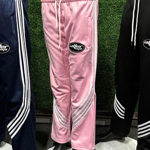 OEM Custom High Quality Lightweight 100% Polyester Fleece Straight Mid Waist Casual Sports Sweatpants with Custom Printing - Product Image 5