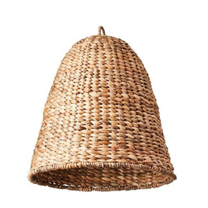 Abat-jour de luxe en jonc de mer pour salon suspendu en jacinthe tressée fait à la main au vietnam - Product Image 1